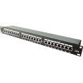 Panneau de brassage 19&quot; 1U CAT5E STP 24 ports